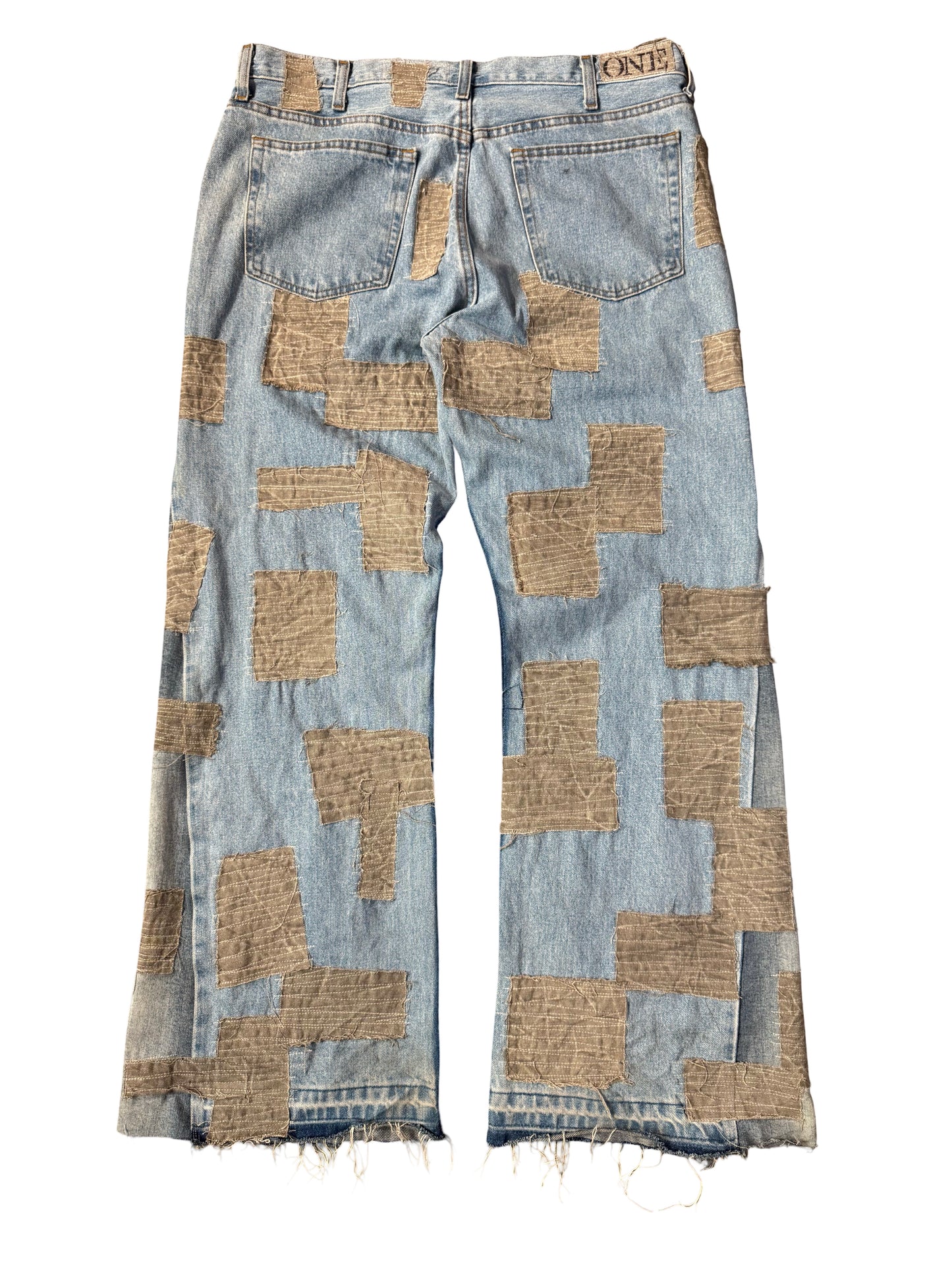PATCHWORK FLARE DENIM