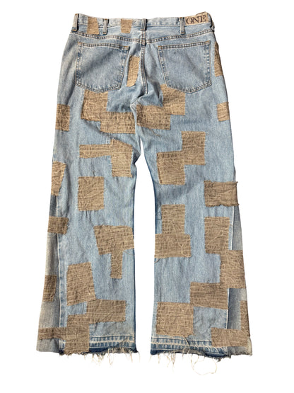 PATCHWORK FLARE DENIM
