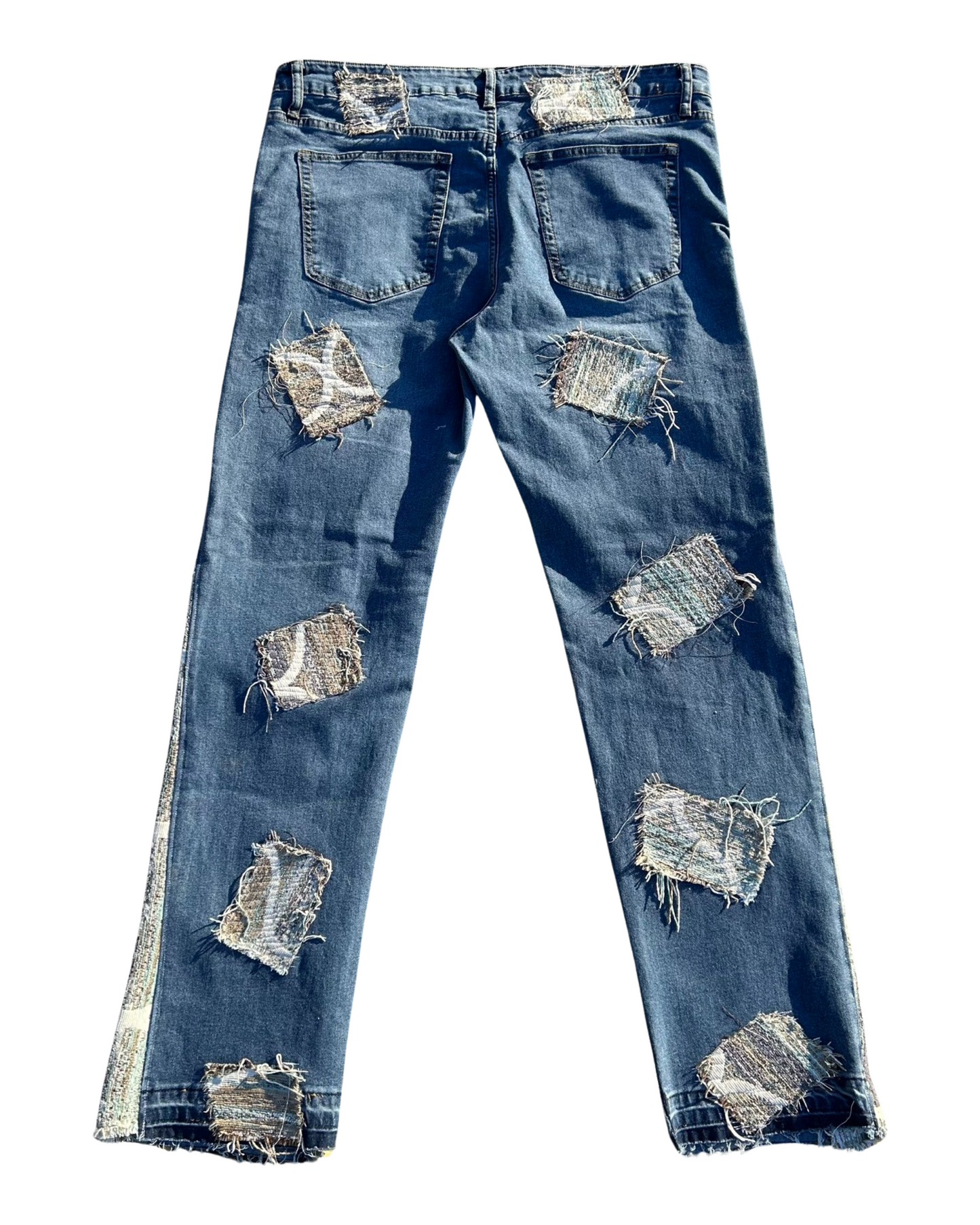 PATCHWORK FLARE DENIM