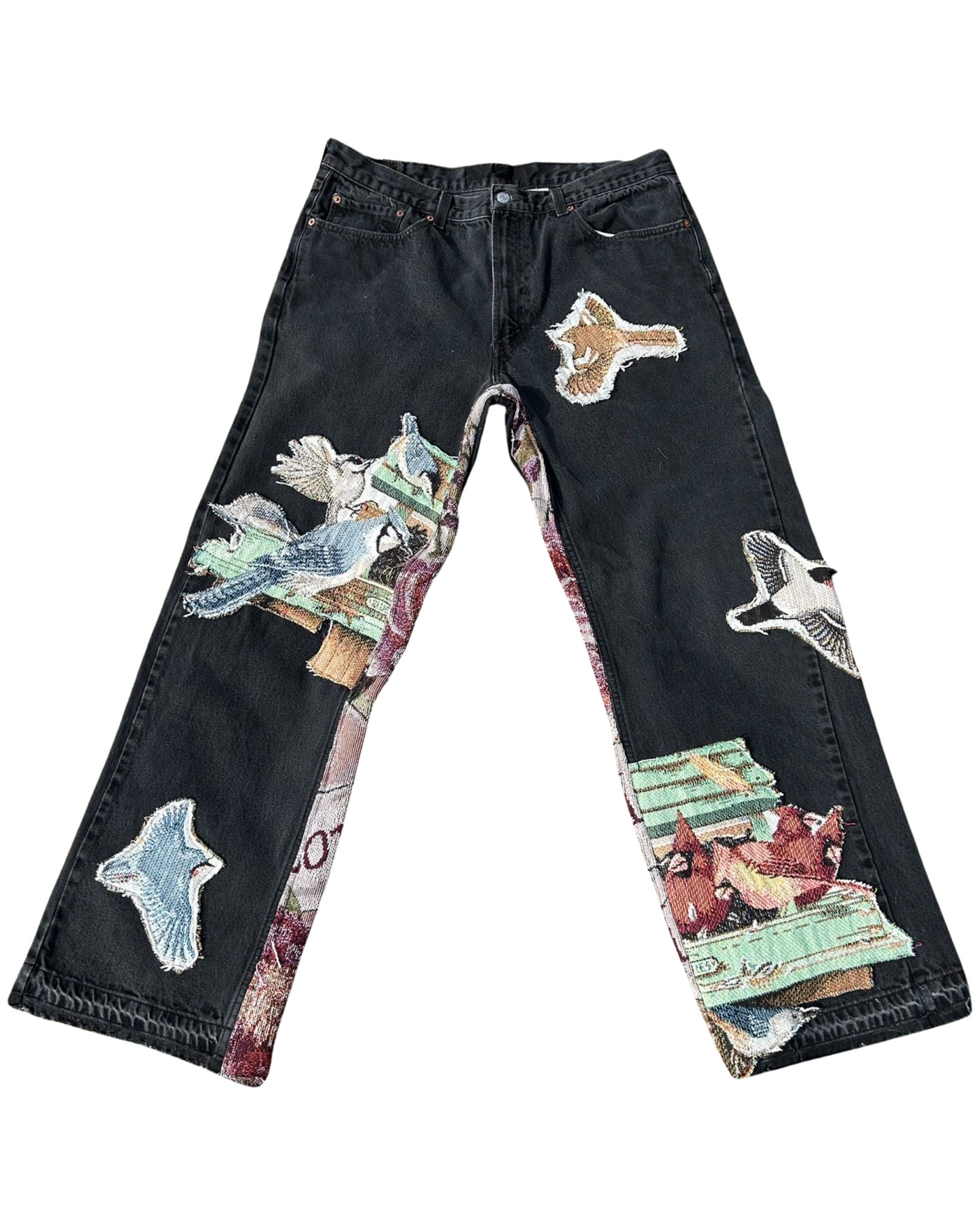 “4DABIRDS” PATCHWORK DENIM