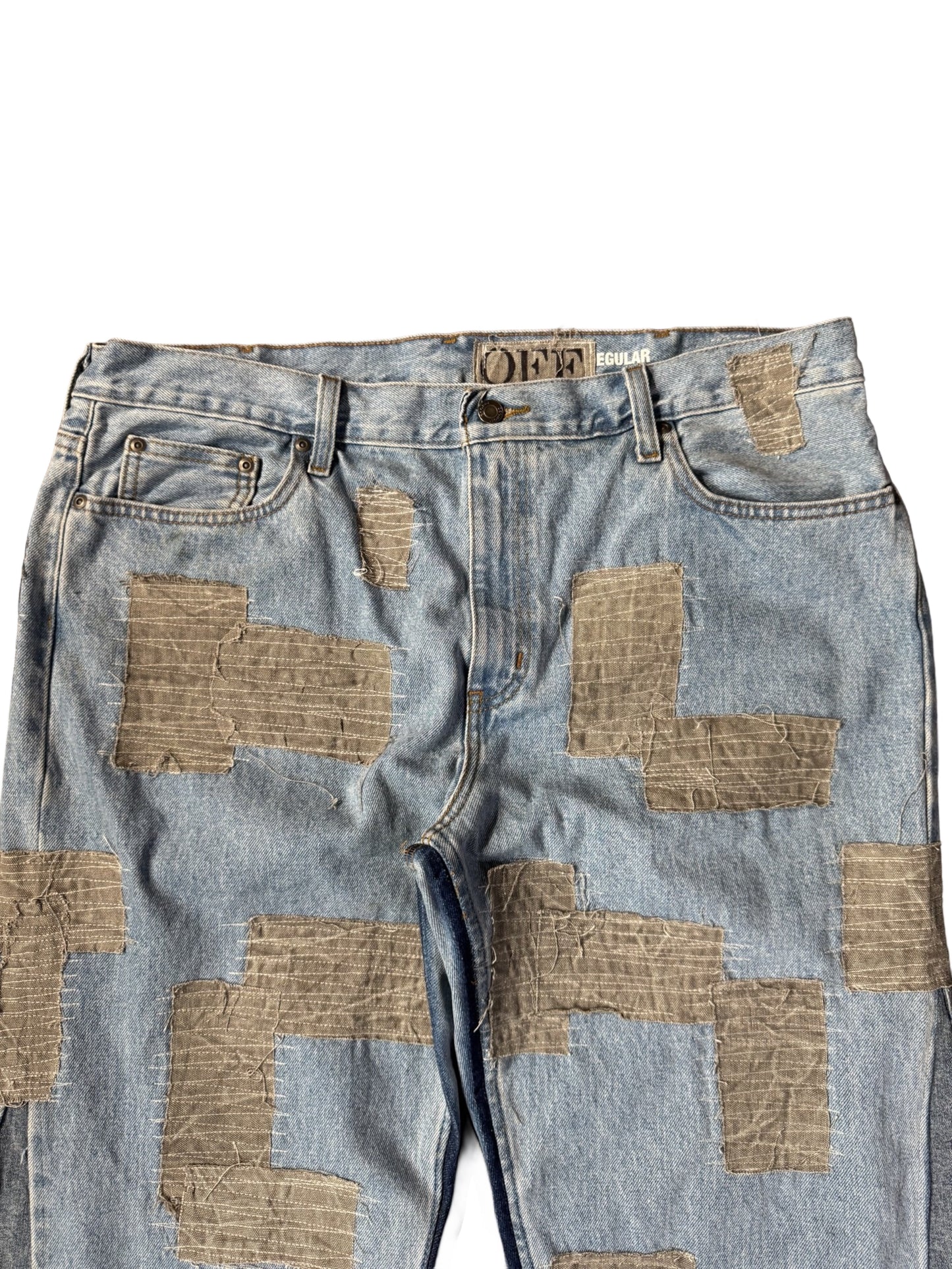 PATCHWORK FLARE DENIM