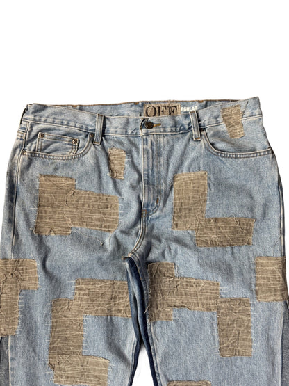 PATCHWORK FLARE DENIM