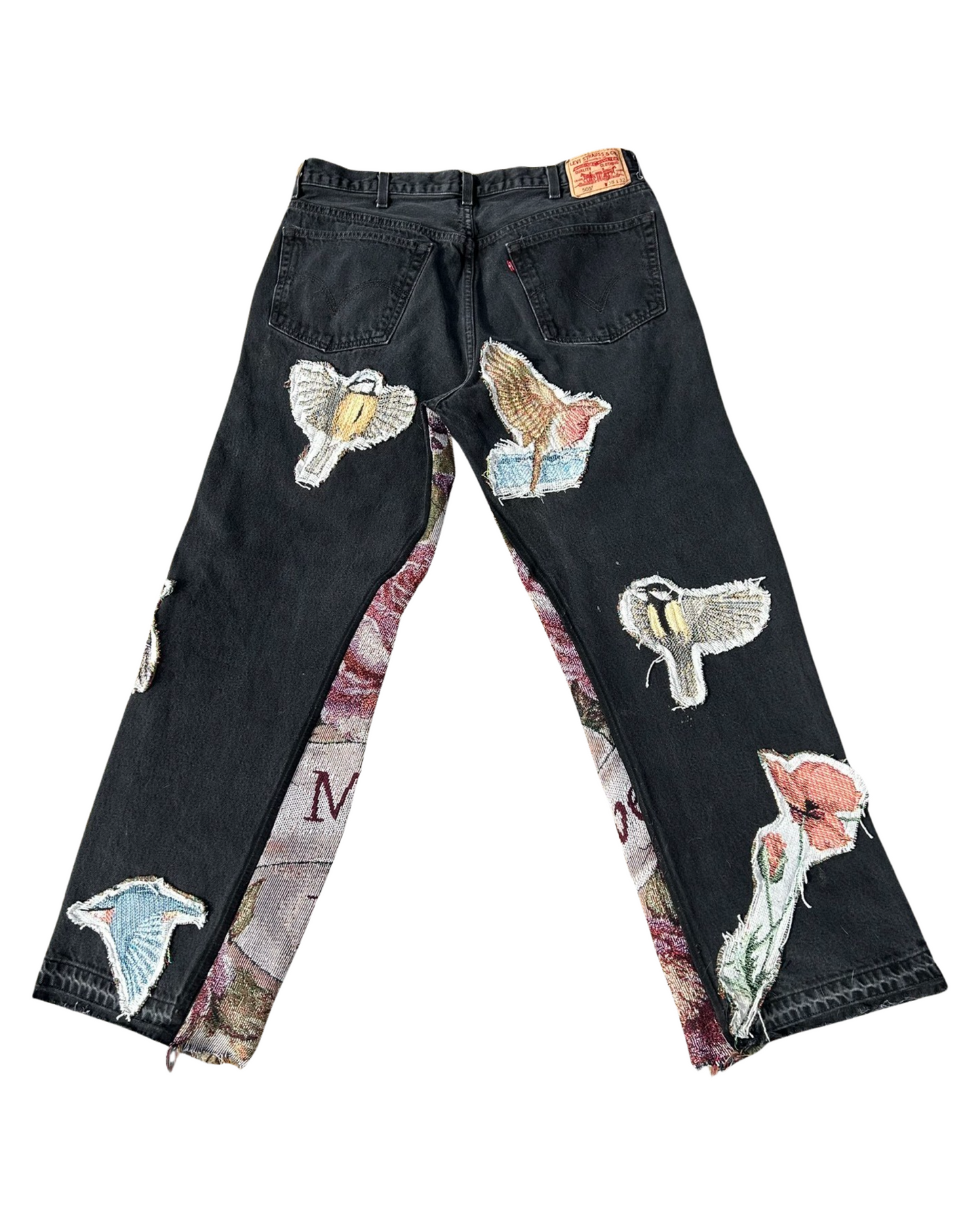 “4DABIRDS” PATCHWORK DENIM