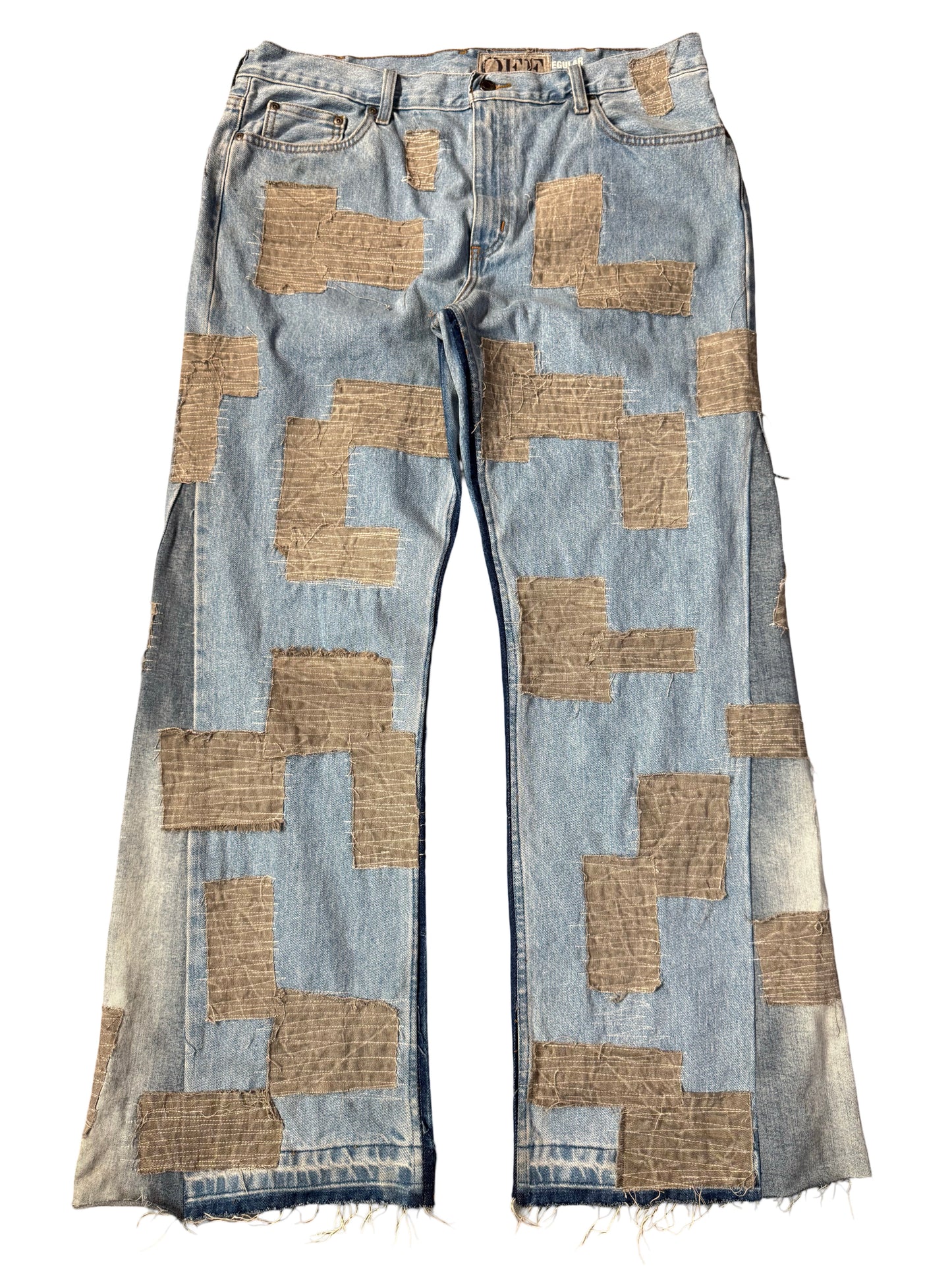 PATCHWORK FLARE DENIM