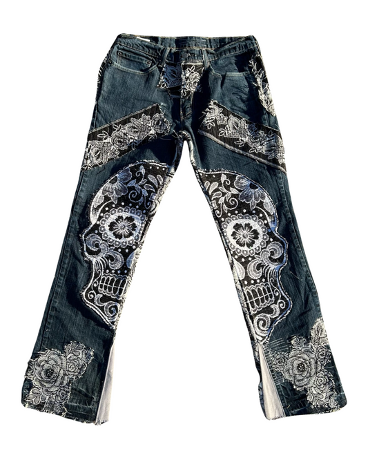 “OLG” PATCHWORK DENIM