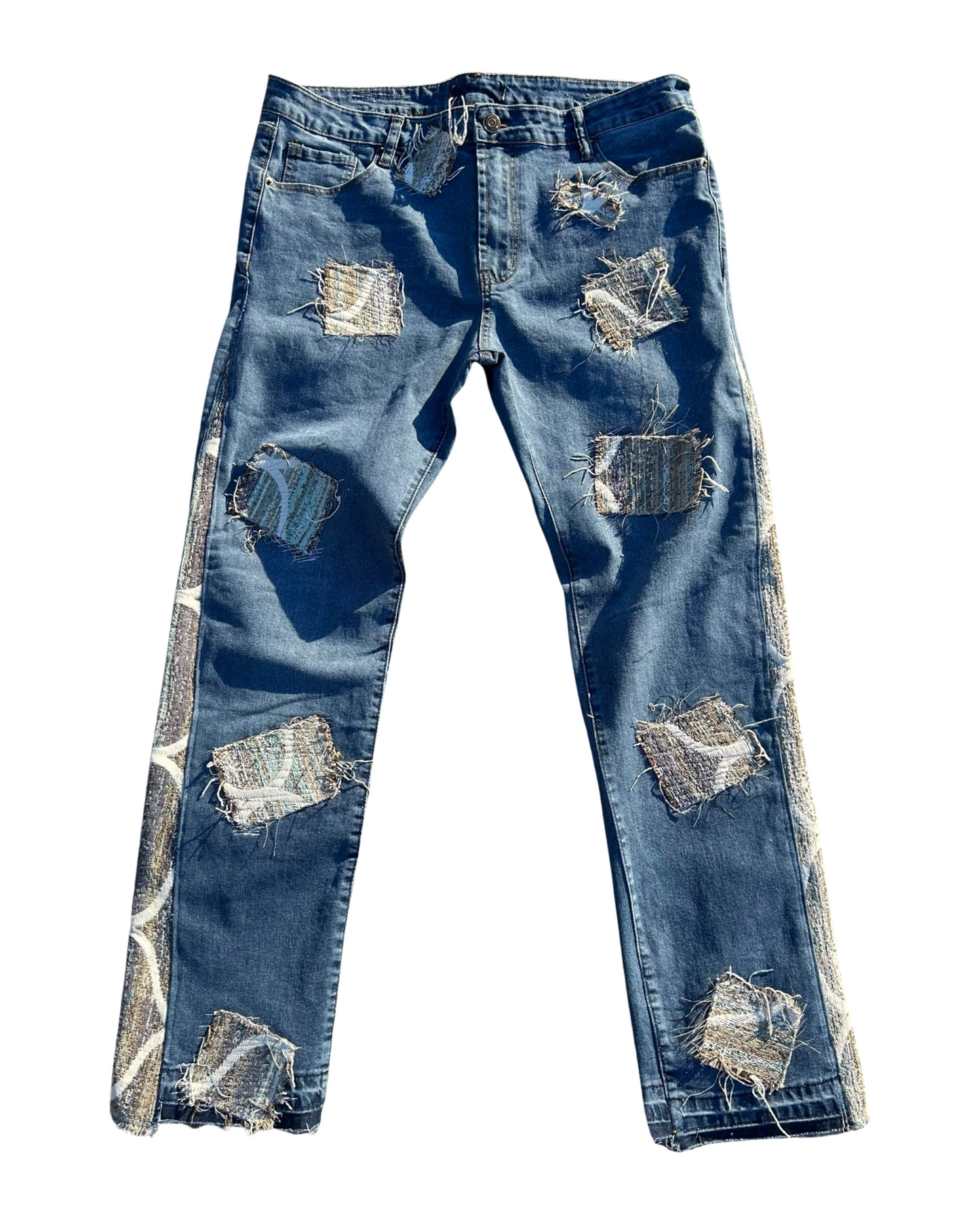 PATCHWORK FLARE DENIM