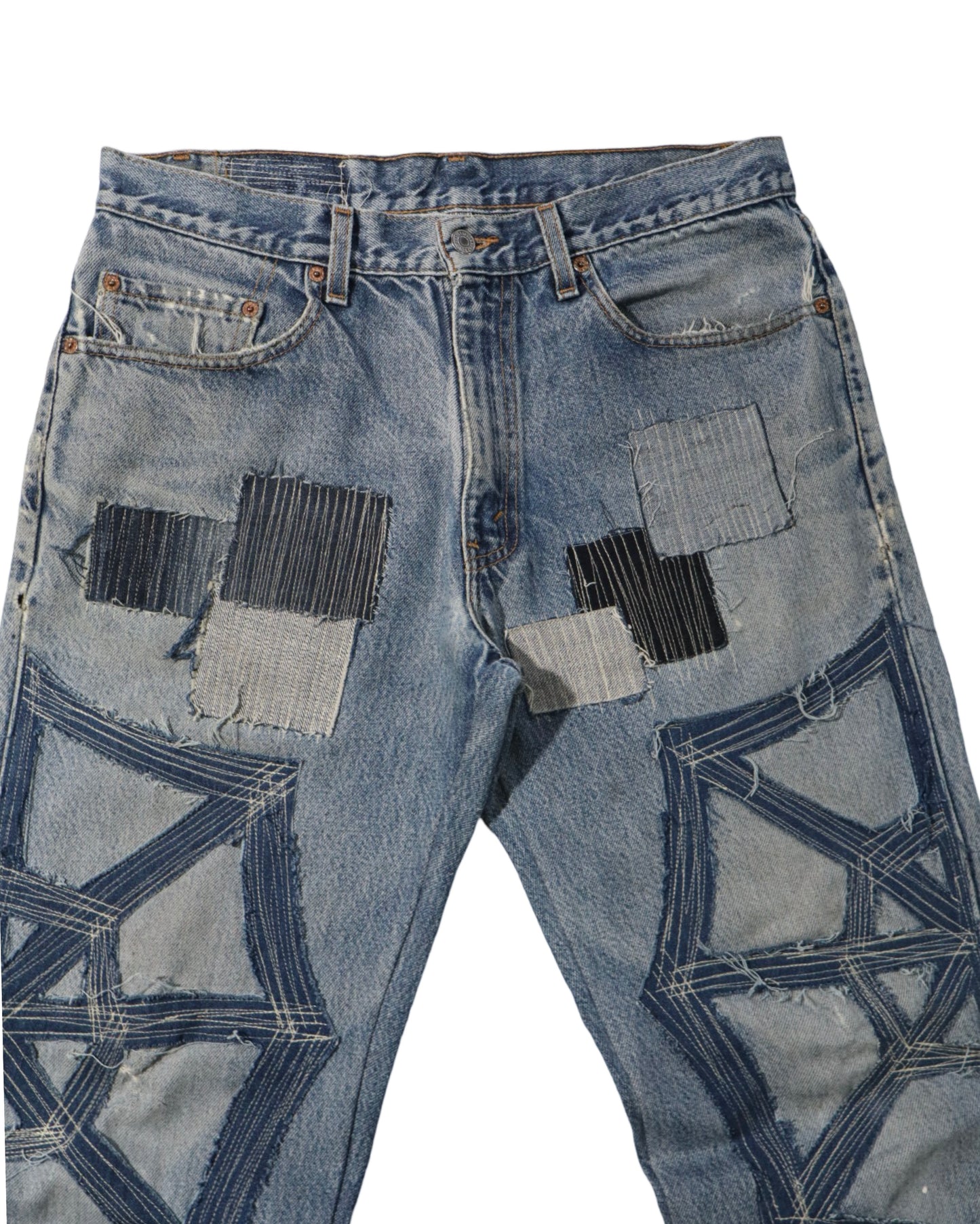 “Webbed” PATCHWORK DENIM