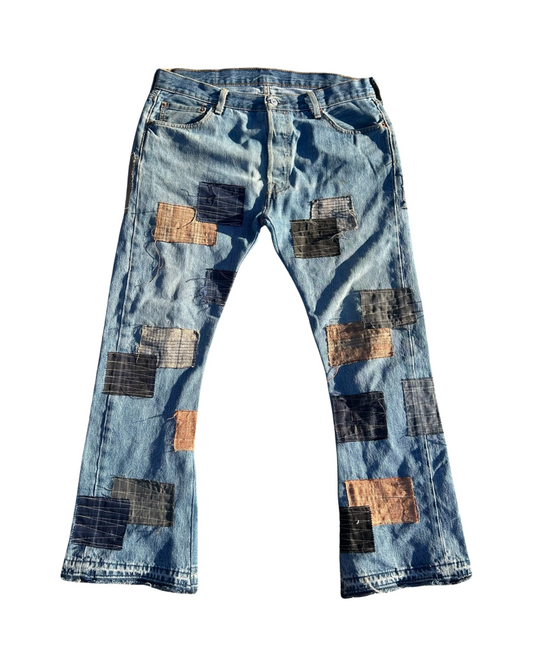 4 PANEL PATCHWORK DENIM